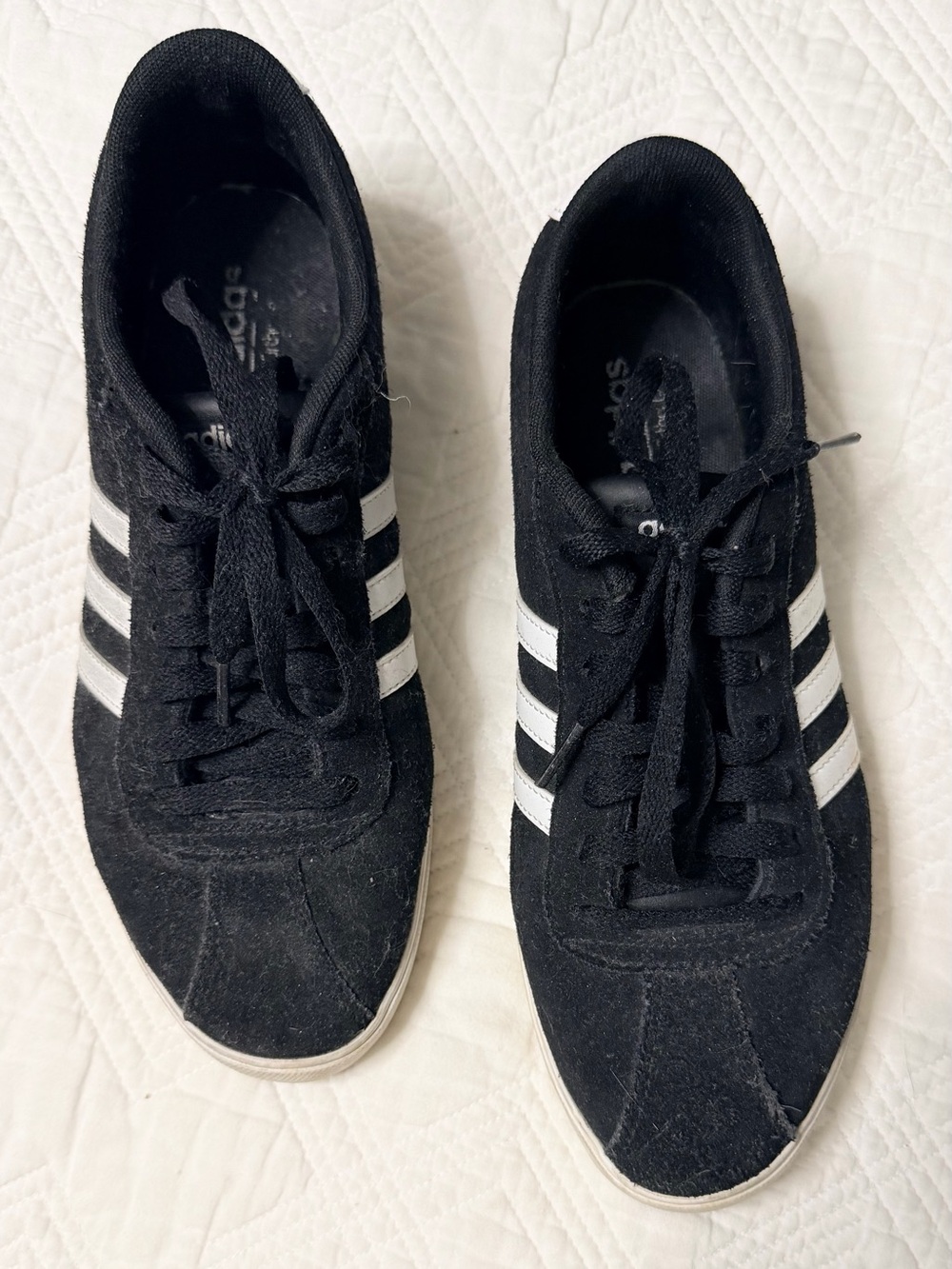 Adidas Women’s Black Suede Courtset Size 8.5